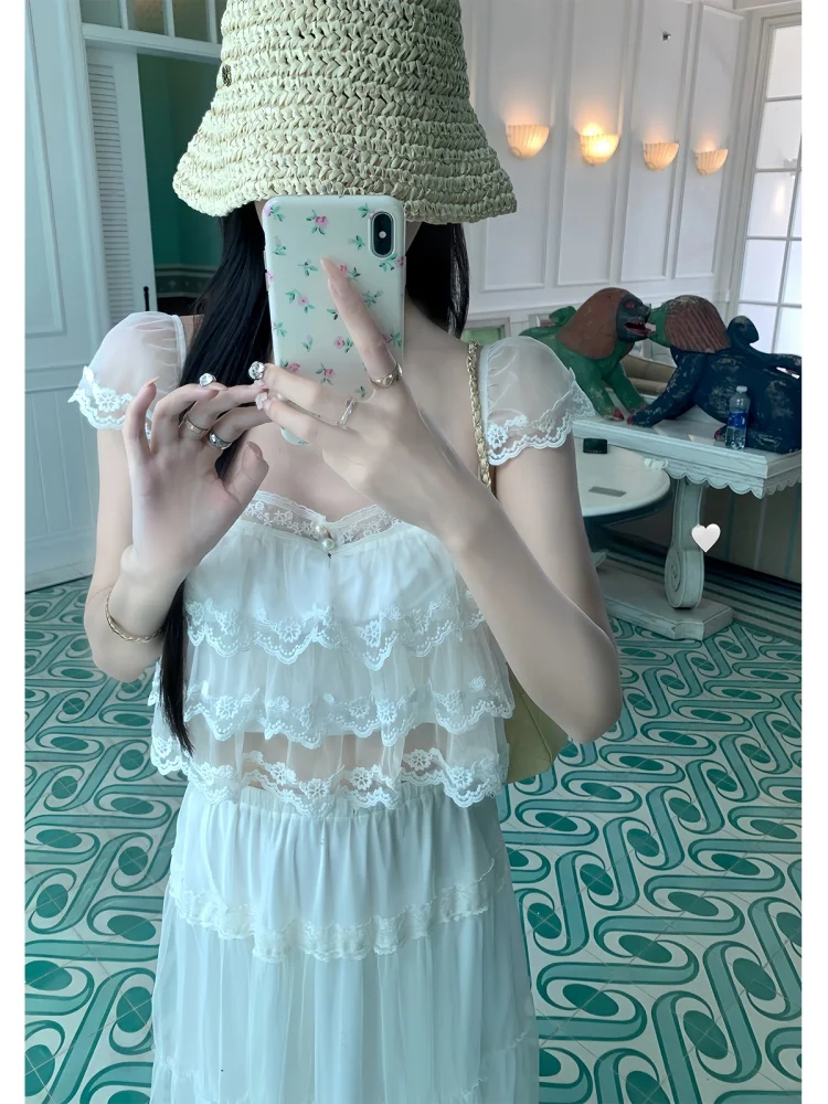 Женский комплект с юбкой в корейском стиле Cherry Blossom Snowflake, светло-розовый, летний, сказочный наряд
Женский комплект с юбкой в корейском стиле Cherry Blossom Snowflake, светло-розовый, летний, сказочный наряд