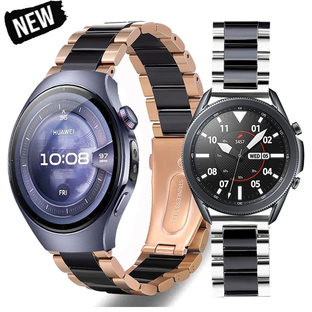 22mm Metal+Ceramic Strap For Samsung Galaxy Watch 3 Gear S3/Huawei Watch 5/GT6-5-4 Pro/Amazfit GTR 4 Ceramic Bracelet Wristband
22mm Metal+Ceramic Strap For Samsung Galaxy Watch 3 Gear S3/Huawei Watch 5/GT6-5-4 Pro/Amazfit GTR 4 Ceramic Bracelet Wristband