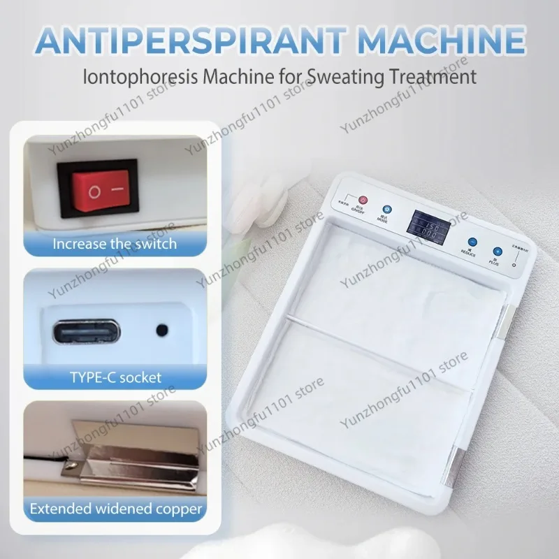 Iontophoresis Antiperspirant Machine Hands and Feet Sweating ,Hyperhidrosis, Iontophoresis Machine for Sweating Treatment
Iontophoresis Antiperspirant Machine Hands and Feet Sweating ,Hyperhidrosis, Iontophoresis Machine for Sweating Treatment