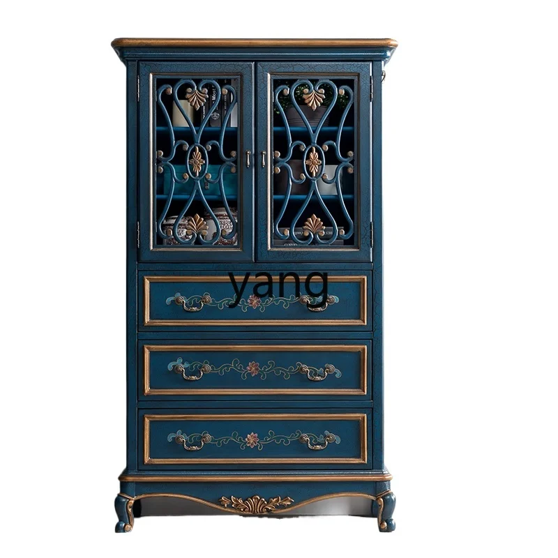 LMM American European furniture rural hand-painted solid wood wine cabinet antique locker bookcase
LMM American European furniture rural hand-painted solid wood wine cabinet antique locker bookcase