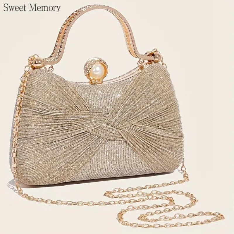 J142 Banquet Bag Pleated Bow Dress Party Handbag, Women's Handbag 2025 Sweet Memory Women's Handbags Top-Handle Bags
J142 Banquet Bag Pleated Bow Dress Party Handbag, Women's Handbag 2025 Sweet Memory Women's Handbags Top-Handle Bags