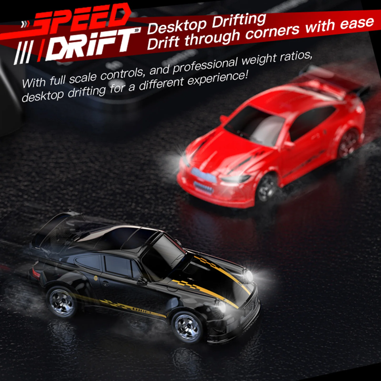 1/64 RC Drift Car Racing Remote Control Desktop Full Scale Drift Car 4WD Mini Children's Toy with Light
1/64 RC Drift Car Racing Remote Control Desktop Full Scale Drift Car 4WD Mini Children's Toy with Light