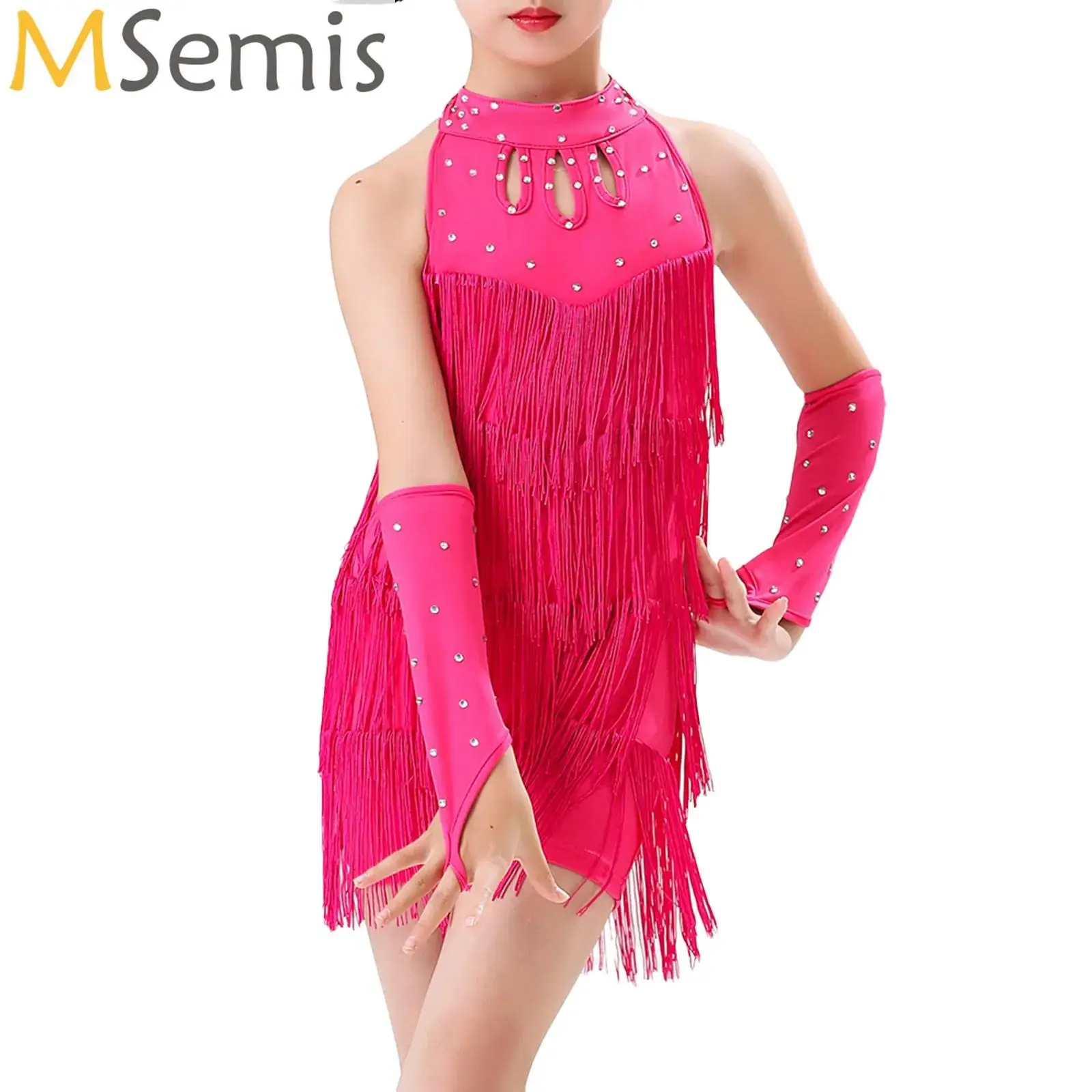 Girls Dance Dress Outfits Tassel Bodysuit with Gloves Cha Cha Dress Kids Tango Skirt Carnival Wear Dancewear Latin Salsa Costume
Girls Dance Dress Outfits Tassel Bodysuit with Gloves Cha Cha Dress Kids Tango Skirt Carnival Wear Dancewear Latin Salsa Costume