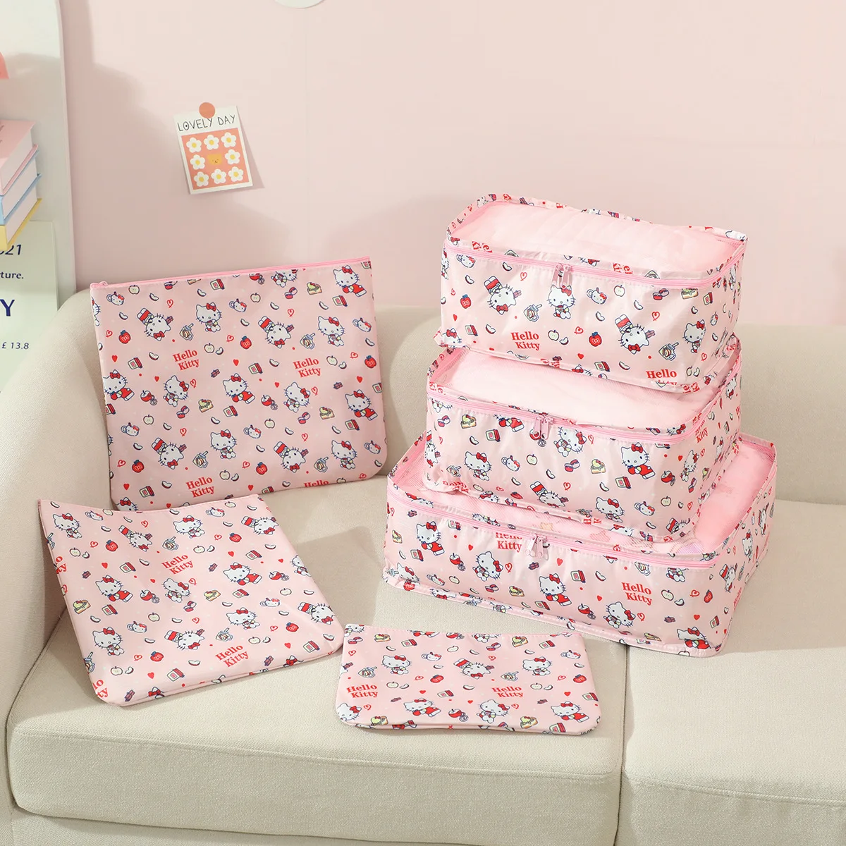 6pcs Set Kawaii Japanese Hello Kitty Classification Storage Bag Cartoon Korean Fashion My Melody Travel Bag Storage Bag Gift
6pcs Set Kawaii Japanese Hello Kitty Classification Storage Bag Cartoon Korean Fashion My Melody Travel Bag Storage Bag Gift