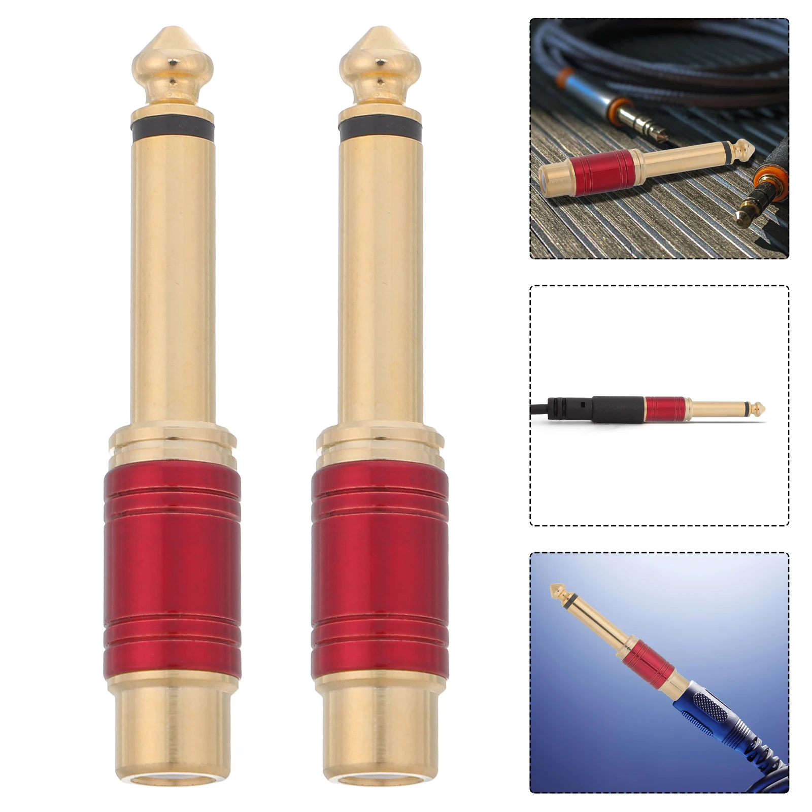 2pcs 6.35Mm Adapter Male To Female Guitar Amplifier Home Entertainment Red Connector Durable Signal Loss Reduction Professional
2pcs 6.35Mm Adapter Male To Female Guitar Amplifier Home Entertainment Red Connector Durable Signal Loss Reduction Professional