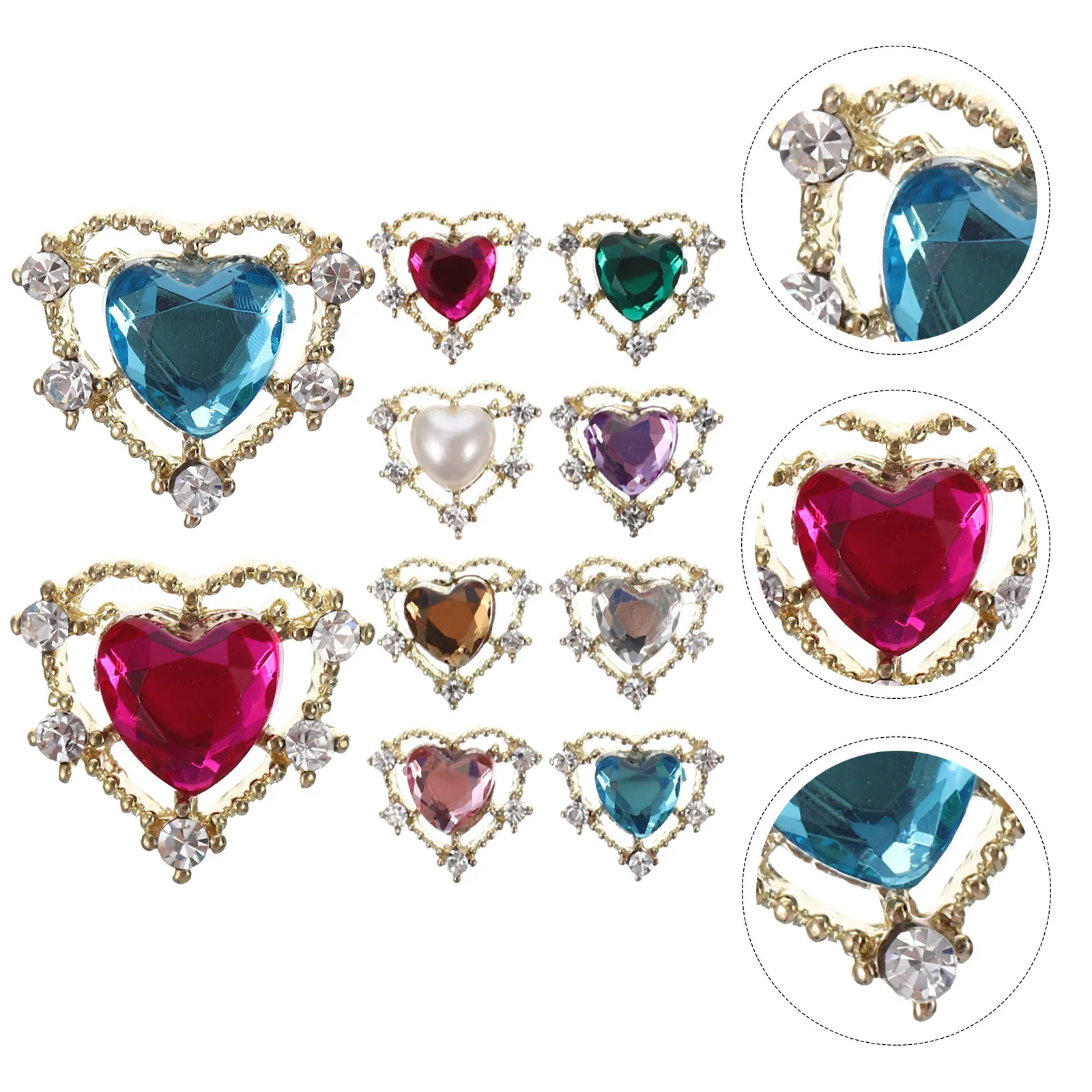 10Pcs Multicolor Shiny Heart Shape Rhinestones Nail Art Charms Back Manicure Accessories Nail Decorations DIY Craft
10Pcs Multicolor Shiny Heart Shape Rhinestones Nail Art Charms Back Manicure Accessories Nail Decorations DIY Craft