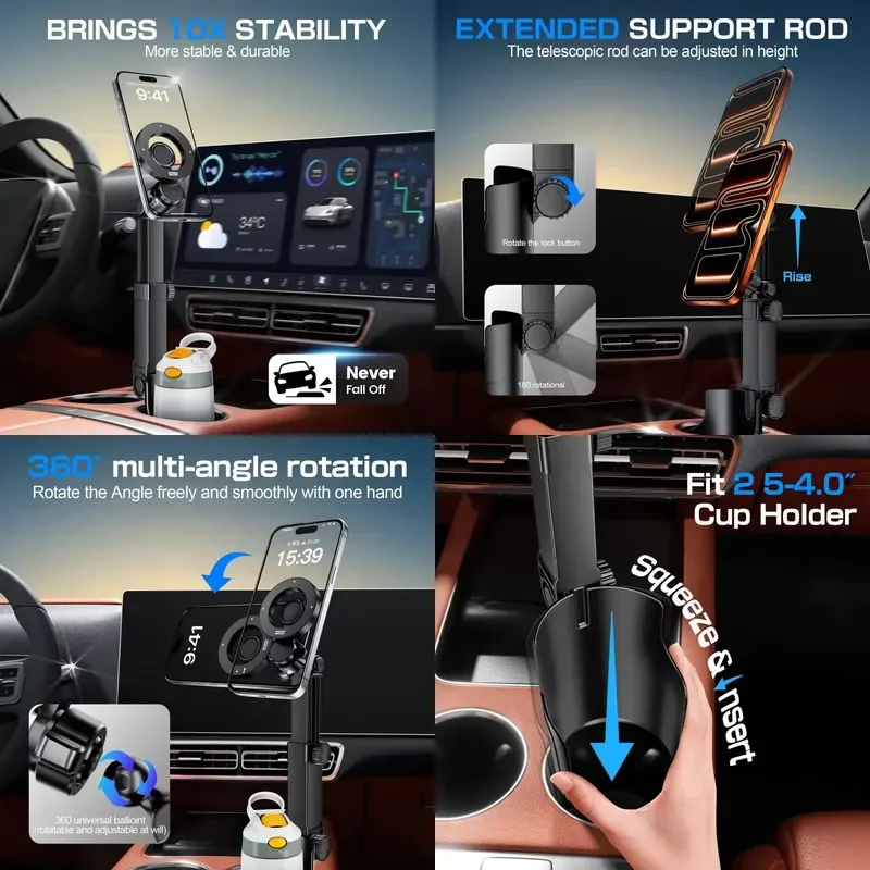 2-in-1 Magnetic Car Cup Holder & Phone Mount – Adjustable Long Arm, Universal Fit for Phones & Drinks
2-in-1 Magnetic Car Cup Holder & Phone Mount – Adjustable Long Arm, Universal Fit for Phones & Drinks