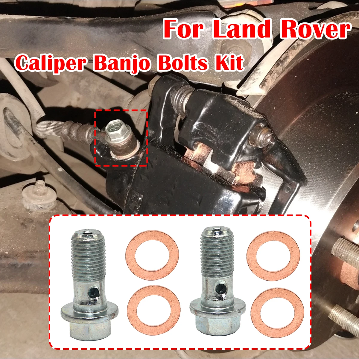 For Land Rover Discovery Sport L550 Caliper Hose Lines Banjo Fittings Bolts Copper Sealing Crush Washers 2014 2015 2016-2023
For Land Rover Discovery Sport L550 Caliper Hose Lines Banjo Fittings Bolts Copper Sealing Crush Washers 2014 2015 2016-2023