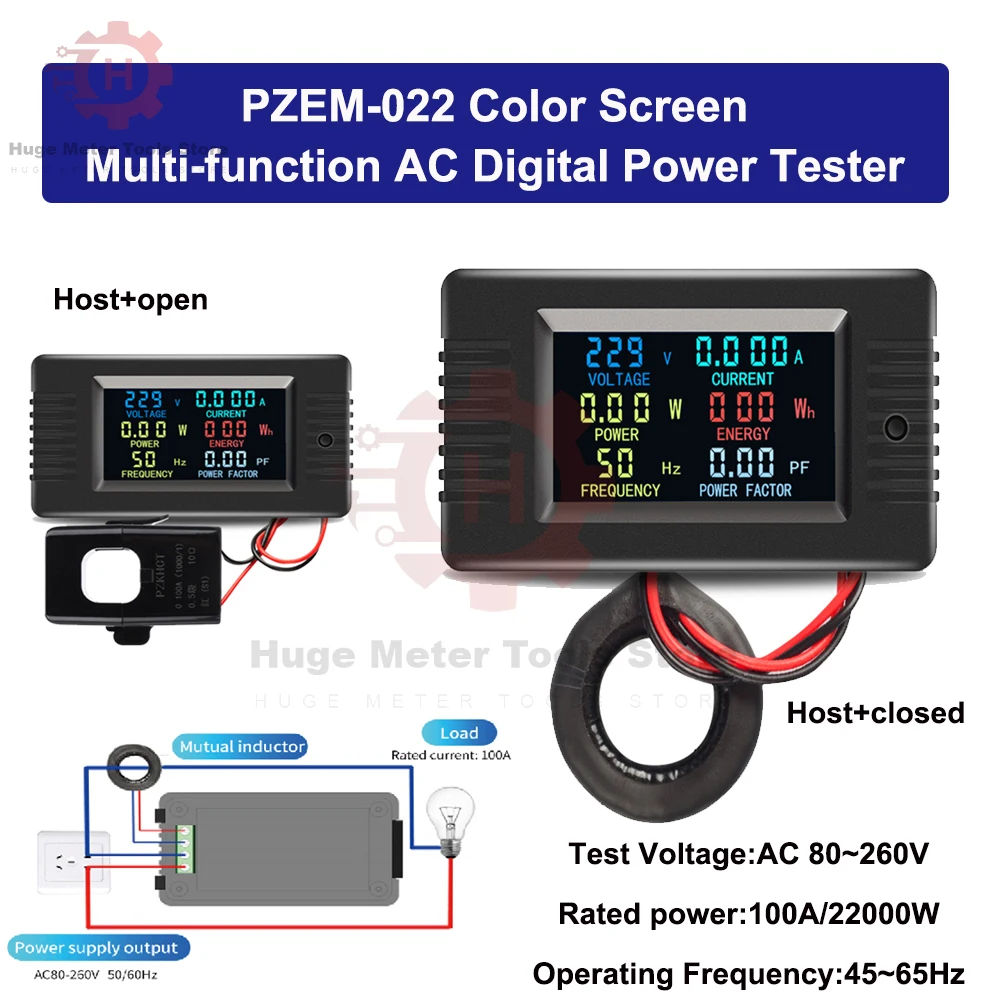 PZEM-022 цифровой дисплей мультиметр AC 80V ~ 260V 100A монитор мощности Вольтметр Амперметр ваттметр измеритель частоты измеритель факторов
PZEM-022 цифровой дисплей мультиметр AC 80V ~ 260V 100A монитор мощности Вольтметр Амперметр ваттметр измеритель частоты измеритель факторов