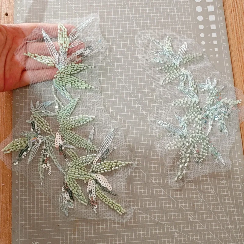 Newly Launched Beaded Bamboo Leaf Fabric Patches for Bride Wedding Dress Decoration Ideal Embellishment Accessories Set
Newly Launched Beaded Bamboo Leaf Fabric Patches for Bride Wedding Dress Decoration Ideal Embellishment Accessories Set