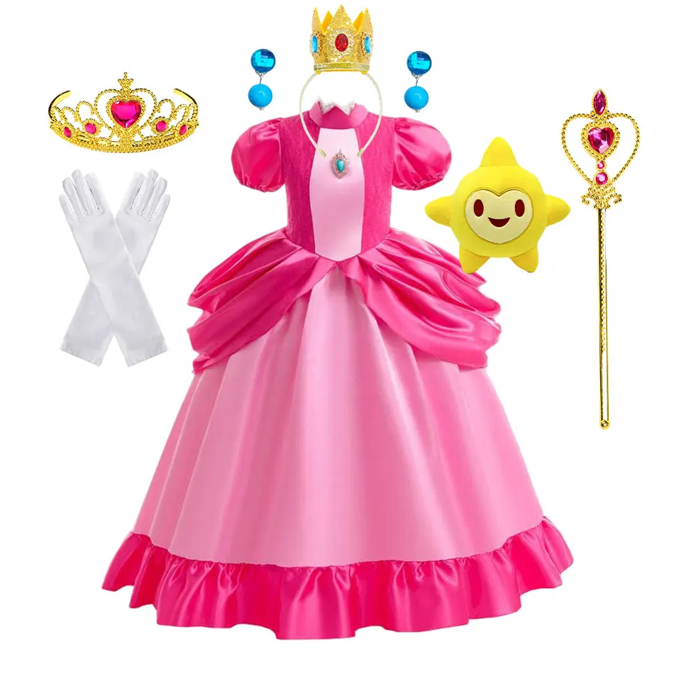 Brave Princess Movie Costume Outfi 2026 Kid Halloween Peach Cosplay Girls Plumber Bros Heroine Dress up Birthday Prty Ball Gown
Brave Princess Movie Costume Outfi 2026 Kid Halloween Peach Cosplay Girls Plumber Bros Heroine Dress up Birthday Prty Ball Gown