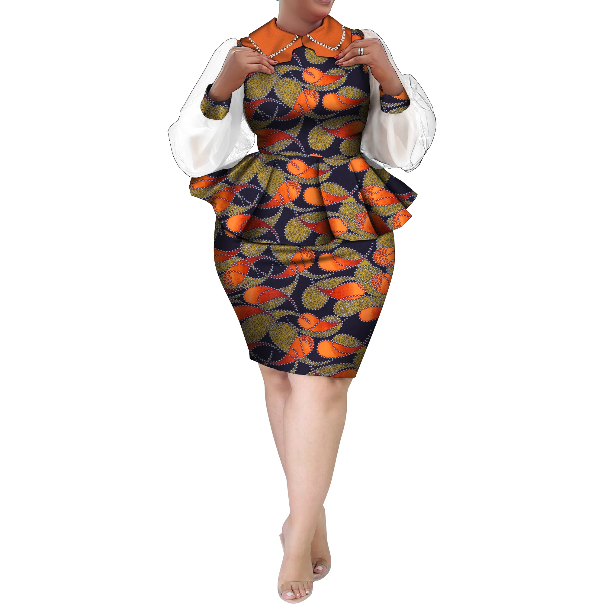 2pcs Skirt Set for Women Dashiki Ankara Long Sleeve Crop Top and Skirt Sets Peals Neck Africa Style Party Office Clothes Wy10142
2pcs Skirt Set for Women Dashiki Ankara Long Sleeve Crop Top and Skirt Sets Peals Neck Africa Style Party Office Clothes Wy10142