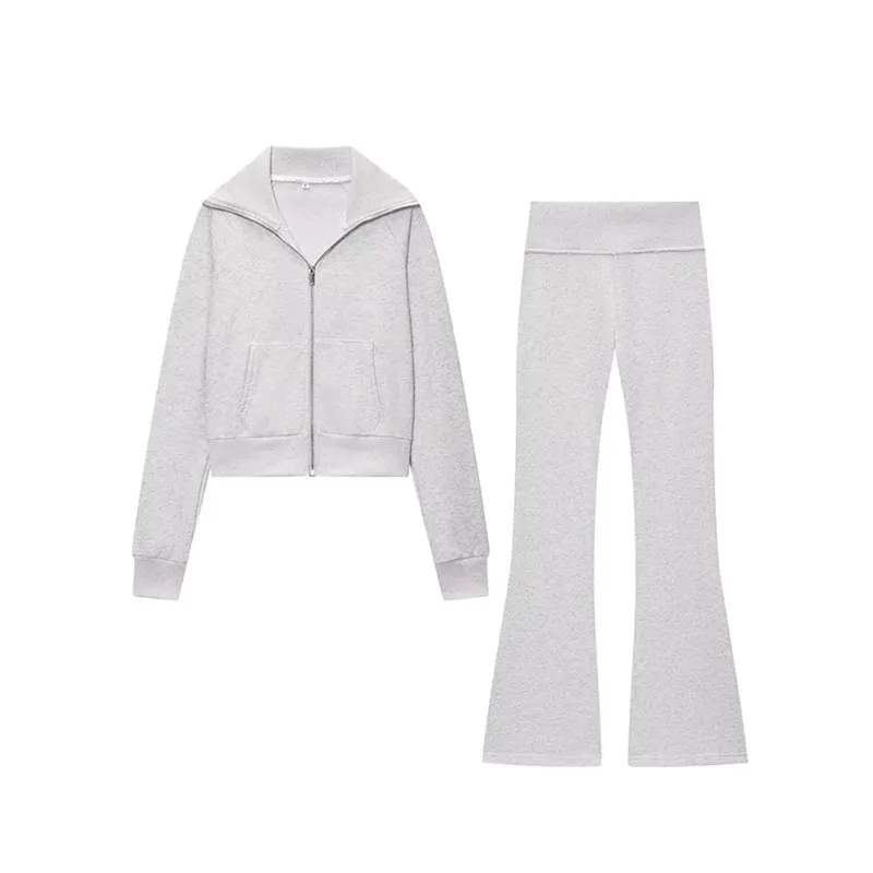 Women Autumn Fashion Sets Solid Turn-Down Collar Long Sleeves Pockets Zipper+Elastic Waist Long Pants Female Casual Suits
Women Autumn Fashion Sets Solid Turn-Down Collar Long Sleeves Pockets Zipper+Elastic Waist Long Pants Female Casual Suits