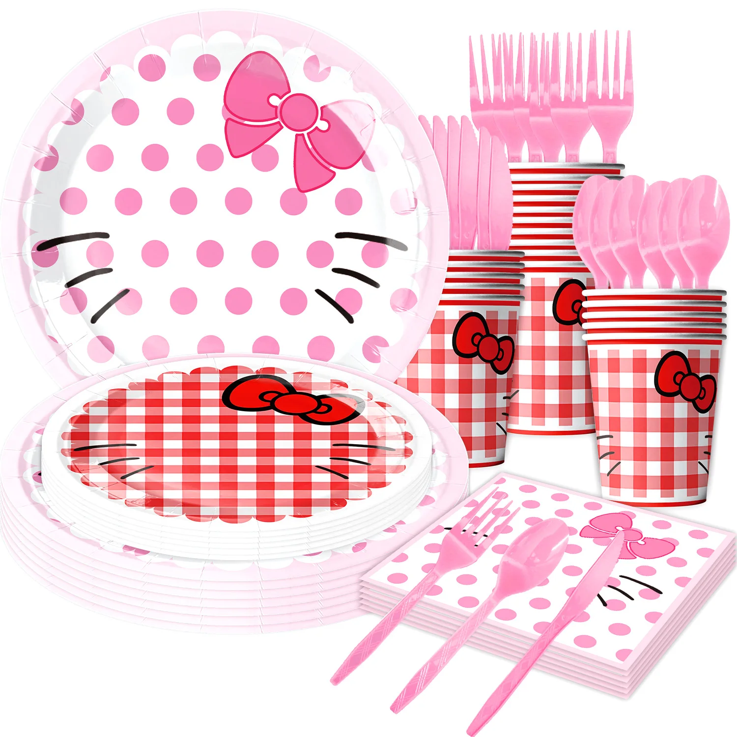 Hello Kitty boys and girls' birthday party decorations, baby party decorations, disposable tableware stickers,tablecloths
Hello Kitty boys and girls' birthday party decorations, baby party decorations, disposable tableware stickers,tablecloths