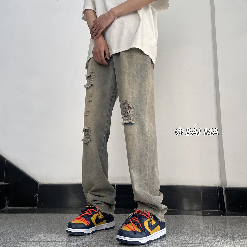 Summer Thin Hole American Retro High Street Straight Leg Loose Casual Jeans for Men Youth Trendy Wear Resistant Micro Stretch
Summer Thin Hole American Retro High Street Straight Leg Loose Casual Jeans for Men Youth Trendy Wear Resistant Micro Stretch