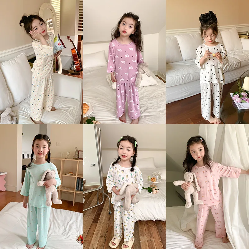 1 to 8 Years Summer 2PCS Kids Baby Girls T shirt Tops Long Pants Set Clothes Children Pajamas Toddler Baby Modal Sleepwear
1 to 8 Years Summer 2PCS Kids Baby Girls T shirt Tops Long Pants Set Clothes Children Pajamas Toddler Baby Modal Sleepwear