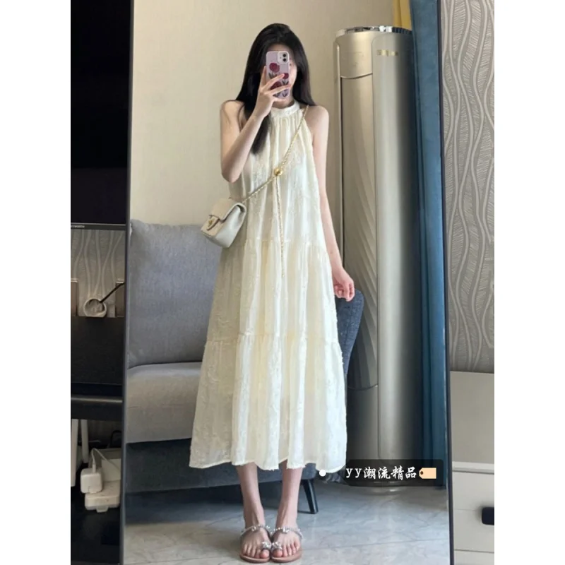 Small French Style Retro Lace Halter Dress Summer Women's New Sexy Sleeveless Cold-Shoulder Large Swing Dress
Small French Style Retro Lace Halter Dress Summer Women's New Sexy Sleeveless Cold-Shoulder Large Swing Dress