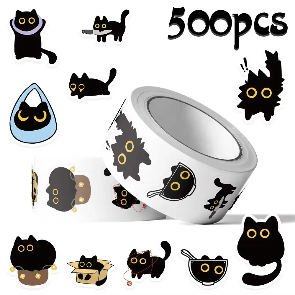 500Pcs/Roll Creative Self-adhesive Cat Stickers DIY Cartoon Graffiti Stickers Waterproof Cute Black Cat Stickers Stationery
500Pcs/Roll Creative Self-adhesive Cat Stickers DIY Cartoon Graffiti Stickers Waterproof Cute Black Cat Stickers Stationery