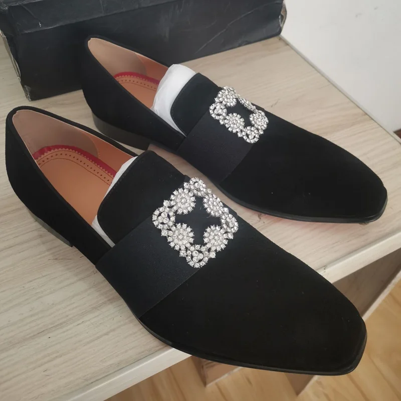 Italian Buckle Loafers Man Rhinestone Shoes Slip On Mens Dress Shoes Suede Leather Casual Shoes Male Party And Wedding Shoes
Italian Buckle Loafers Man Rhinestone Shoes Slip On Mens Dress Shoes Suede Leather Casual Shoes Male Party And Wedding Shoes