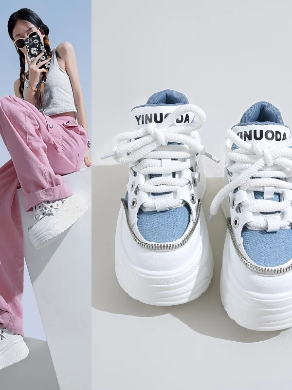 Женские кроссовки из натуральной кожи на платформе, увеличивающие рост, в стиле Dad Shoes, универсальные, спортивные, повседневные, модные
Женские кроссовки из натуральной кожи на платформе, увеличивающие рост, в стиле Dad Shoes, универсальные, спортивные, повседневные, модные