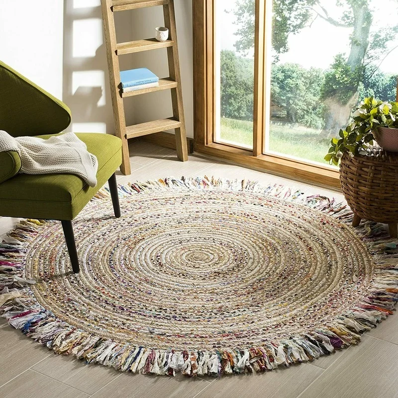 Rug 100% Natural Jute & Cotton Hand Braided Style Modern Area Decor Outdoor Rugs Area Rug Bedroom Decoration Area Rug
Rug 100% Natural Jute & Cotton Hand Braided Style Modern Area Decor Outdoor Rugs Area Rug Bedroom Decoration Area Rug