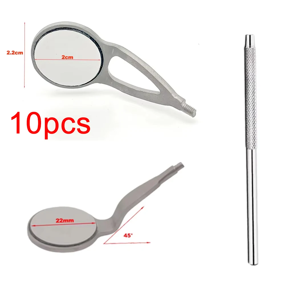 10pcs Dental Mouth Mirror Rhodium Coated Anti-Fog Scratch-Resistant High Reflectivity for Dentist Clinic Tools
10pcs Dental Mouth Mirror Rhodium Coated Anti-Fog Scratch-Resistant High Reflectivity for Dentist Clinic Tools