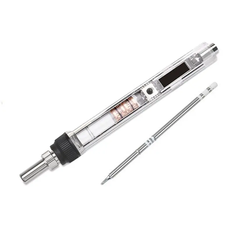 B08B-T12 OLED Mini Electric Soldering Iron Adjustable Temperature Portable Solder Welding Station Tip Tool
B08B-T12 OLED Mini Electric Soldering Iron Adjustable Temperature Portable Solder Welding Station Tip Tool