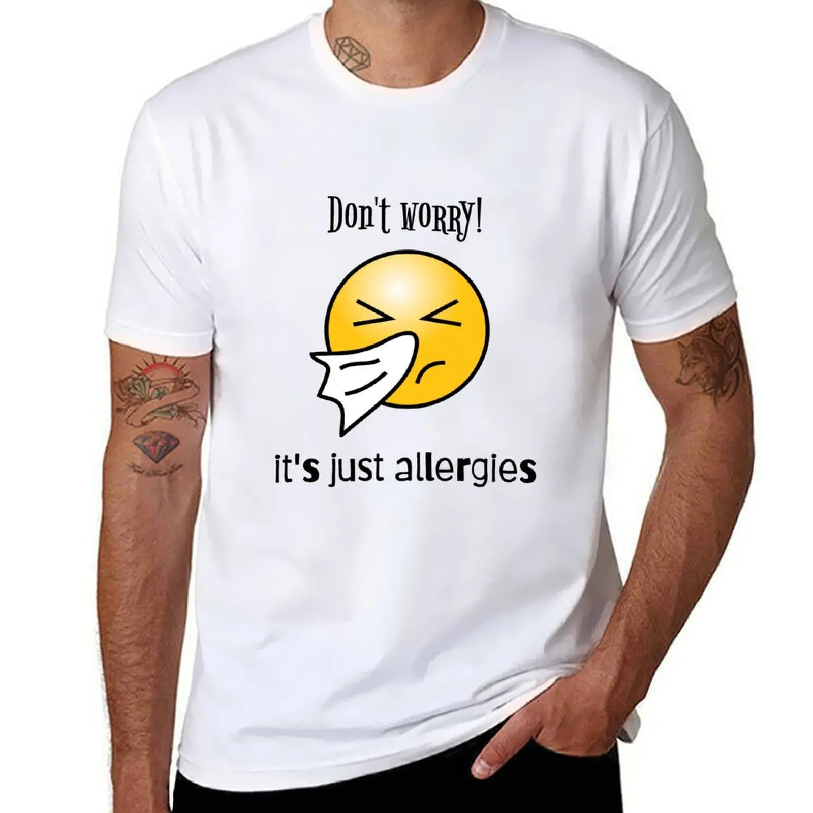 It's just ALLERGIES!! T-Shirt cotton t shirts man 100% t shirt custom print T-Shirt
It's just ALLERGIES!! T-Shirt cotton t shirts man 100% t shirt custom print T-Shirt