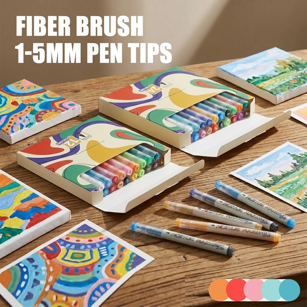 12/24/36 Colors Acrylic Marker Pens For Beginner For Painting Drawing Stone Wood Cap Cup Egg Creative DIY Art School Supplies
12/24/36 Colors Acrylic Marker Pens For Beginner For Painting Drawing Stone Wood Cap Cup Egg Creative DIY Art School Supplies