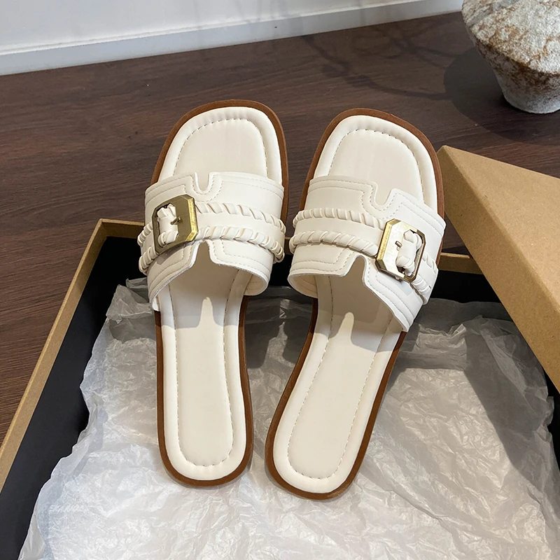 2026 New Summer Women Trendy Slippers Fashion Chic Outdoor One-Strap Slides Hong Kong Style Flat Casual Sandals Slides Women
2026 New Summer Women Trendy Slippers Fashion Chic Outdoor One-Strap Slides Hong Kong Style Flat Casual Sandals Slides Women