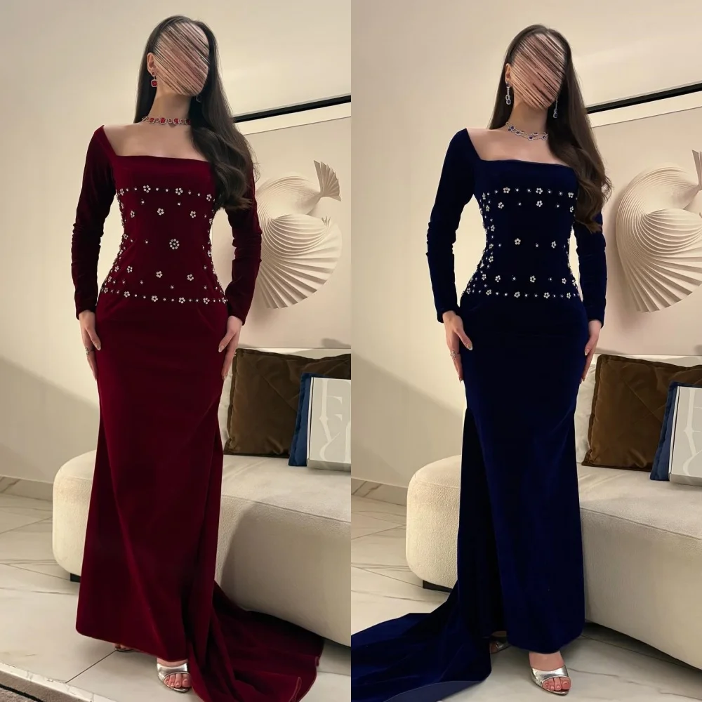 Customized Matching Velour Flower Rhinestone Beading Pleat Mermaid Off-the-shoulder Midi Dresses Bespoke Occasion Dresses Sexy
Customized Matching Velour Flower Rhinestone Beading Pleat Mermaid Off-the-shoulder Midi Dresses Bespoke Occasion Dresses Sexy