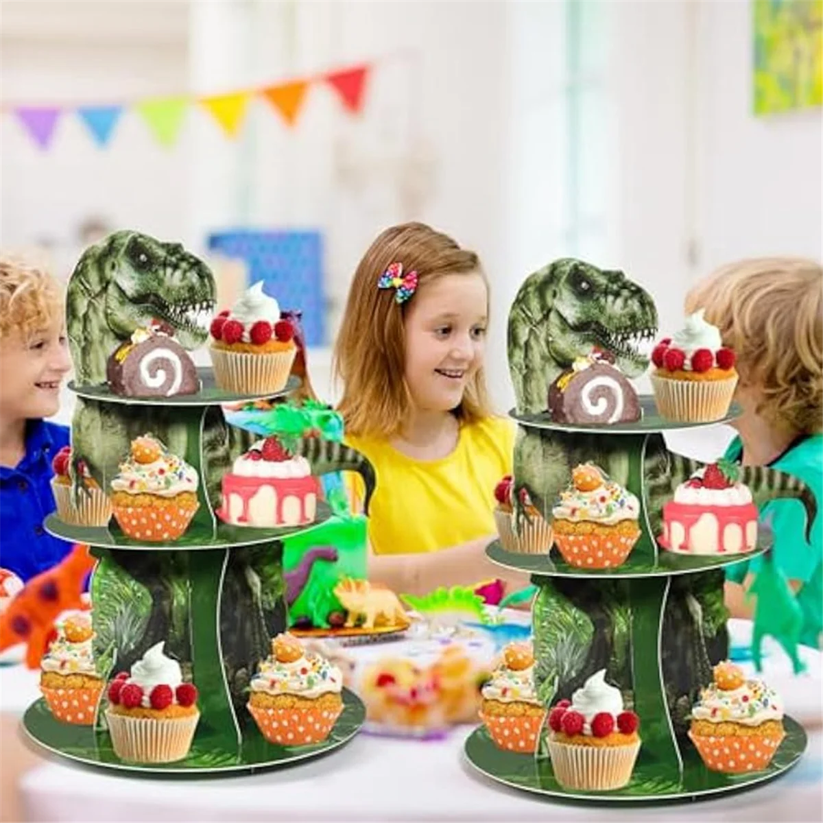 GET! 2Pcs 3 Tier Cupcake Stand Party Decorations Dinosaur Theme Cupcake Holder Decorations Dinosaur Dessert Tower for Kids
GET! 2Pcs 3 Tier Cupcake Stand Party Decorations Dinosaur Theme Cupcake Holder Decorations Dinosaur Dessert Tower for Kids