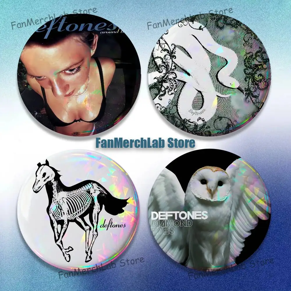 Band D-Deftones Laser reflective round badges pins bag clothing decorations collectibles gifts for friends
Band D-Deftones Laser reflective round badges pins bag clothing decorations collectibles gifts for friends