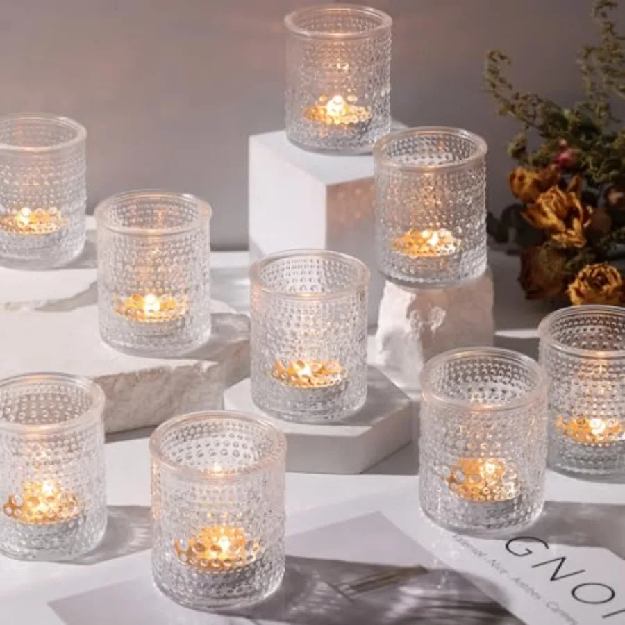 40Pcs Glass Votive Candle Holders, Clear Tea Light Candle Holders Vintage Tealight Candle Holder Bulk for Autumn, Thanksgiving
40Pcs Glass Votive Candle Holders, Clear Tea Light Candle Holders Vintage Tealight Candle Holder Bulk for Autumn, Thanksgiving