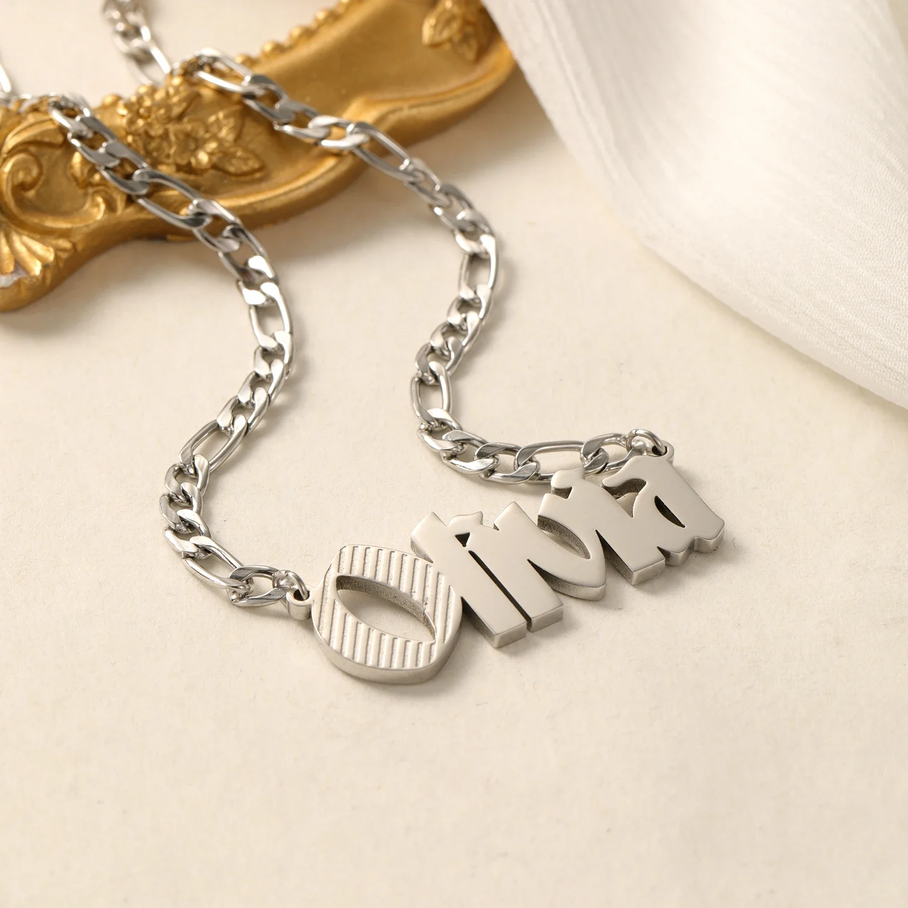 Custom Name Necklace Wednesday Textured 3D Stainless Steel Initials Personalized Name Luxury Jewelry Christmas Gift for Her
Custom Name Necklace Wednesday Textured 3D Stainless Steel Initials Personalized Name Luxury Jewelry Christmas Gift for Her