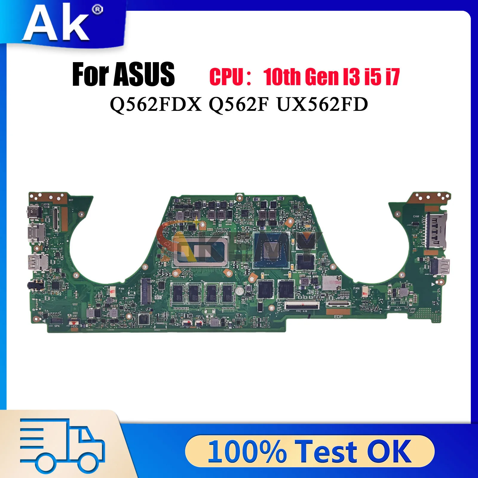 UX562FD Laptop Motherboard For ASUS ZenBook UX56IQ Q562FDX UX562 Q562F Notebook Mainboard With 10th Gen I3 i5 i7 103% tests OK
UX562FD Laptop Motherboard For ASUS ZenBook UX56IQ Q562FDX UX562 Q562F Notebook Mainboard With 10th Gen I3 i5 i7 103% tests OK