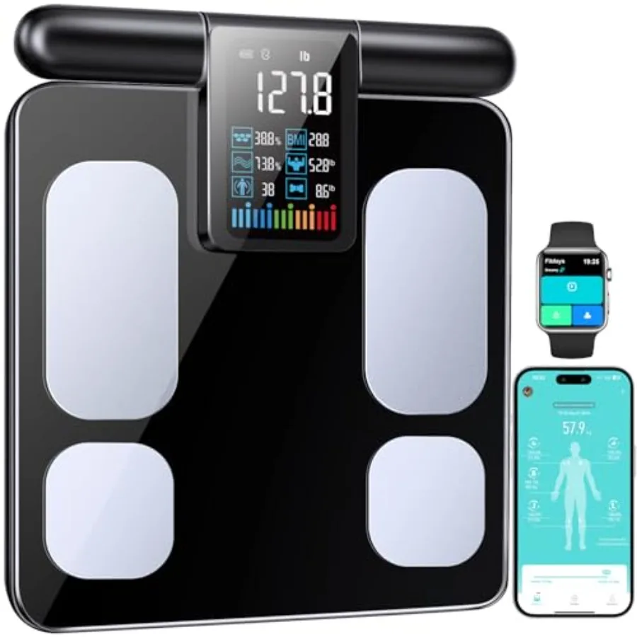 8-Electrode Smart Body Fat Scale with Handle 28 Body Metrics Segmental Measurements for Arms Legs Torso Large Display App Sync
8-Electrode Smart Body Fat Scale with Handle 28 Body Metrics Segmental Measurements for Arms Legs Torso Large Display App Sync