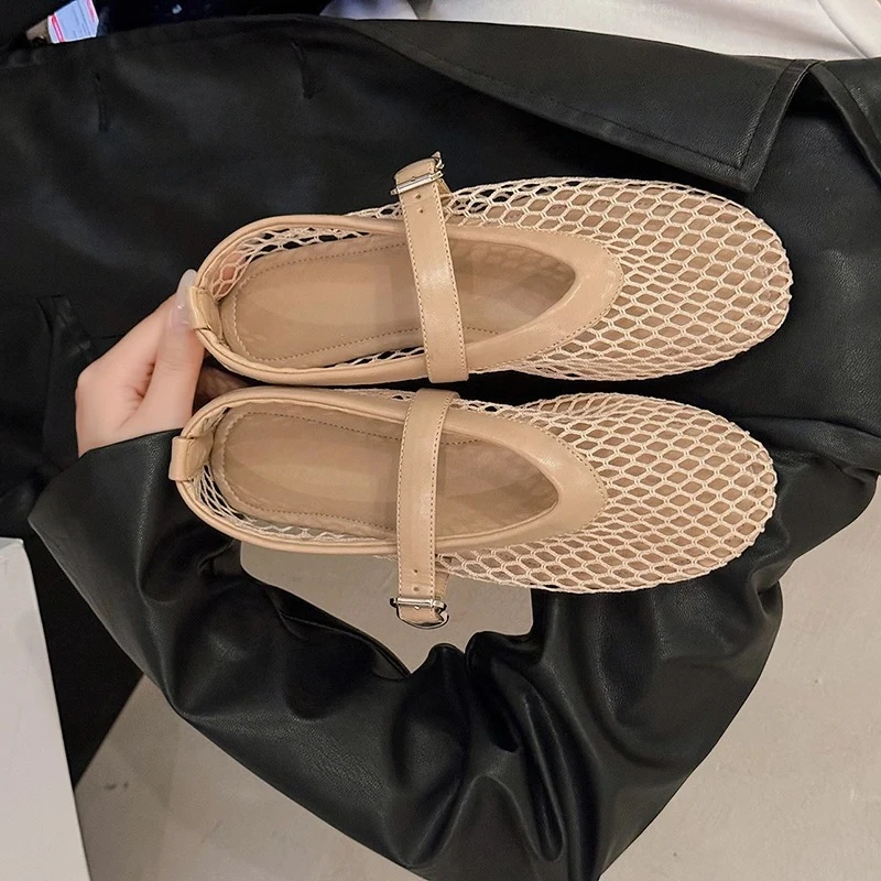 In Summer, Wear Round Toe, Straight Buckles, Casual and Comfortable, Women's Flats, Cut-out Mary Jane Single Shoes,fishnet Shoes
In Summer, Wear Round Toe, Straight Buckles, Casual and Comfortable, Women's Flats, Cut-out Mary Jane Single Shoes,fishnet Shoes