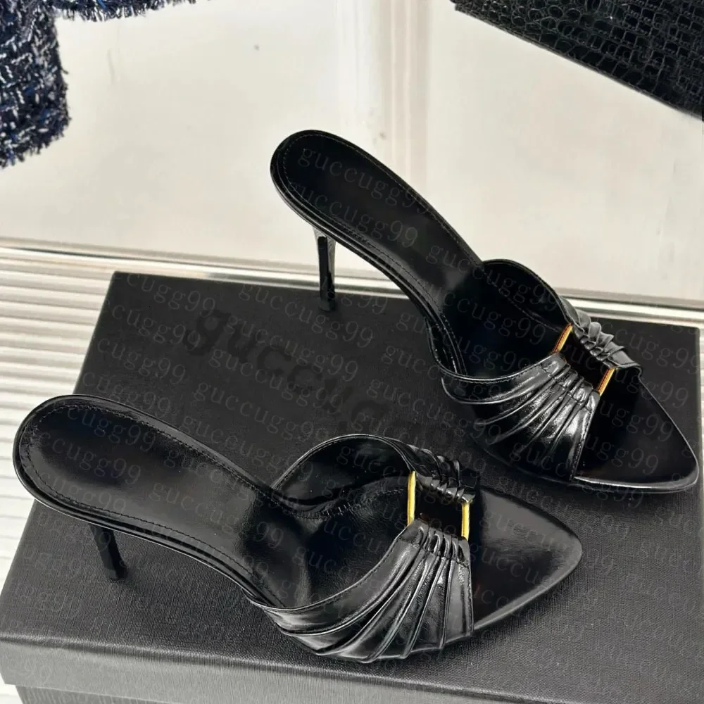 Sandals designer heel Luxurvs Dress shoes Ladies stiletto Slippers mule luxury women 9cm Heels Babylone mules Genuine Leather Le
Sandals designer heel Luxurvs Dress shoes Ladies stiletto Slippers mule luxury women 9cm Heels Babylone mules Genuine Leather Le