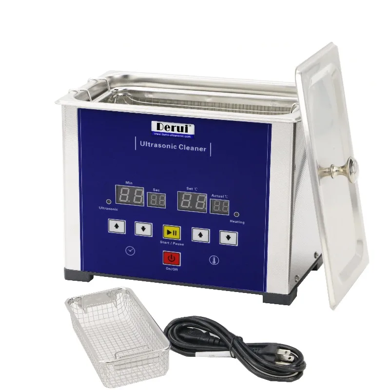 1.0L Mini Stainless Steel Small Ultrasonic Cleaner with LCD Display for Glass Jewelry or Spare Parts Dentures
1.0L Mini Stainless Steel Small Ultrasonic Cleaner with LCD Display for Glass Jewelry or Spare Parts Dentures