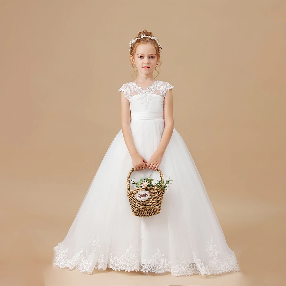 Princess Simple Flower Girl Dress For Wedding Lace Tulle Sleeveless Kids Birthday Party Evening First Communion Ball Gown
Princess Simple Flower Girl Dress For Wedding Lace Tulle Sleeveless Kids Birthday Party Evening First Communion Ball Gown