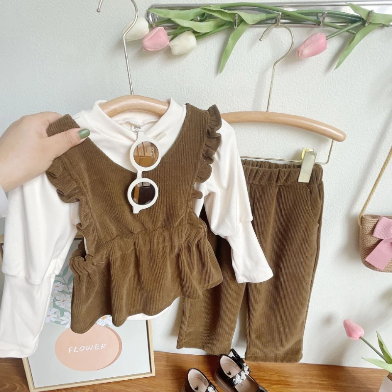Girls Outfit Sets Autumn Spring Long Sleeve Tops+vest+pants Fashion Kids Clothes Girls Fall Children Clothing Suits 3Pcs 3-7Yrs
Girls Outfit Sets Autumn Spring Long Sleeve Tops+vest+pants Fashion Kids Clothes Girls Fall Children Clothing Suits 3Pcs 3-7Yrs
