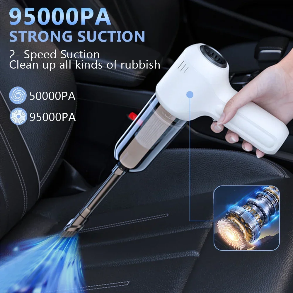 Car Vacuum Cleaner Wireless Portable Vacuum Cleaner For Car 95000PA High Power Mini Handheld Car Vacuum Cleaner Blower 2 in 1
Car Vacuum Cleaner Wireless Portable Vacuum Cleaner For Car 95000PA High Power Mini Handheld Car Vacuum Cleaner Blower 2 in 1