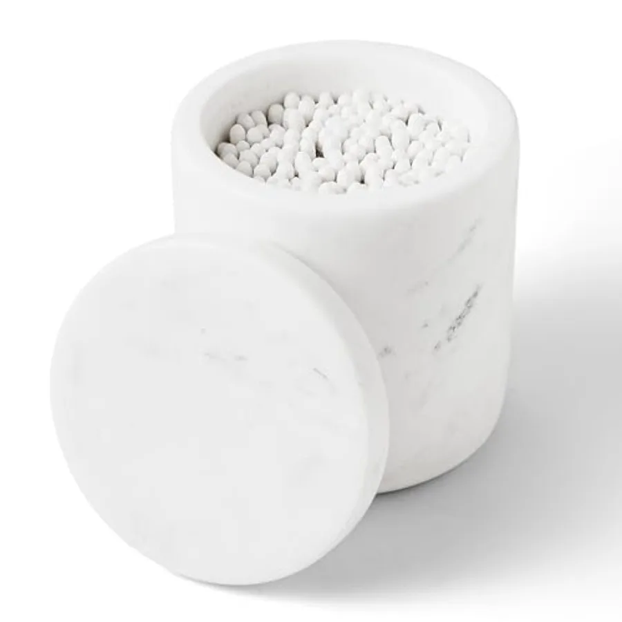 Marble Qtip Holder with Lid Natural Cotton Ball Container for Cotton SwabsMakeup Sponges Bath Salt Large Capacity Bathroom Cani
Marble Qtip Holder with Lid Natural Cotton Ball Container for Cotton SwabsMakeup Sponges Bath Salt Large Capacity Bathroom Cani