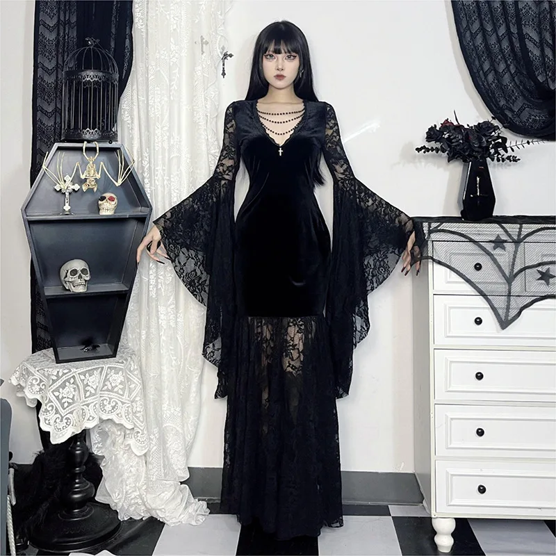 Women's Cleanfit High Waist Polyester Blend Long Sleeve Batwing Sleeve Lace Splicing Silk Autumn New Style Citywalk Dress
Women's Cleanfit High Waist Polyester Blend Long Sleeve Batwing Sleeve Lace Splicing Silk Autumn New Style Citywalk Dress