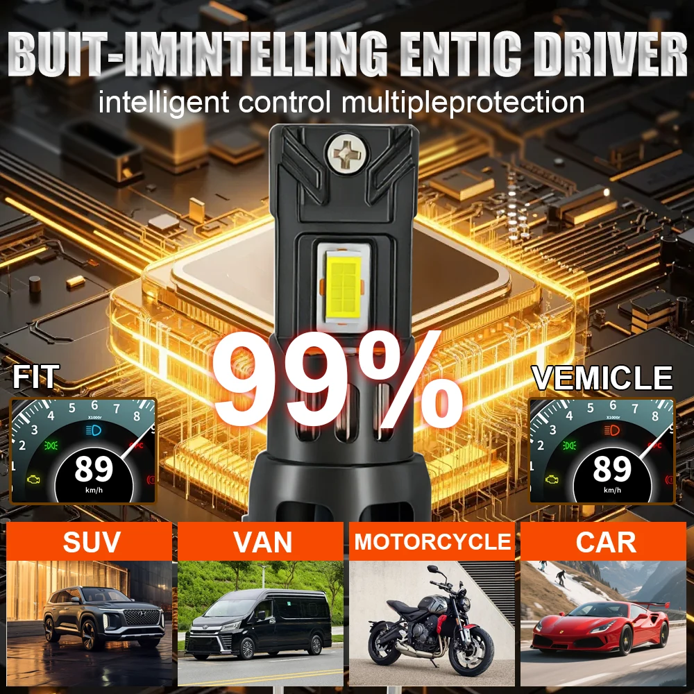900000LM H7 LED Headlight Bulb H4 Canbus Super Bright Car Auto LED bulb With Fan Cooling Turbo Plug And Play Headlamp 650W 6000K
900000LM H7 LED Headlight Bulb H4 Canbus Super Bright Car Auto LED bulb With Fan Cooling Turbo Plug And Play Headlamp 650W 6000K