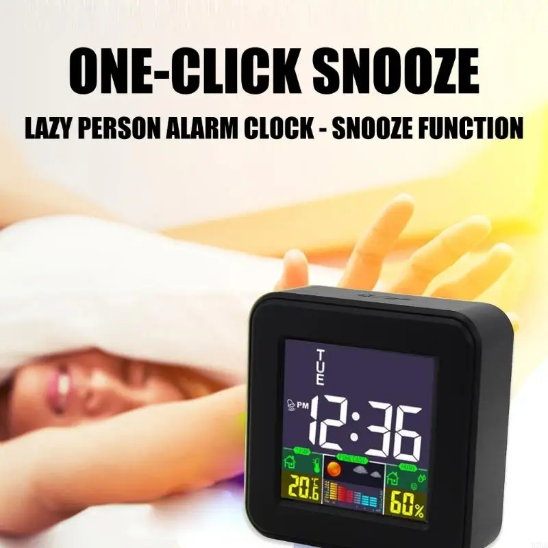 Colorful LCD Digital Alarm Clock With Build In Hygrometer Thermometers & Touches Control Touches Control Alarm Clock for 87HA
Colorful LCD Digital Alarm Clock With Build In Hygrometer Thermometers & Touches Control Touches Control Alarm Clock for 87HA