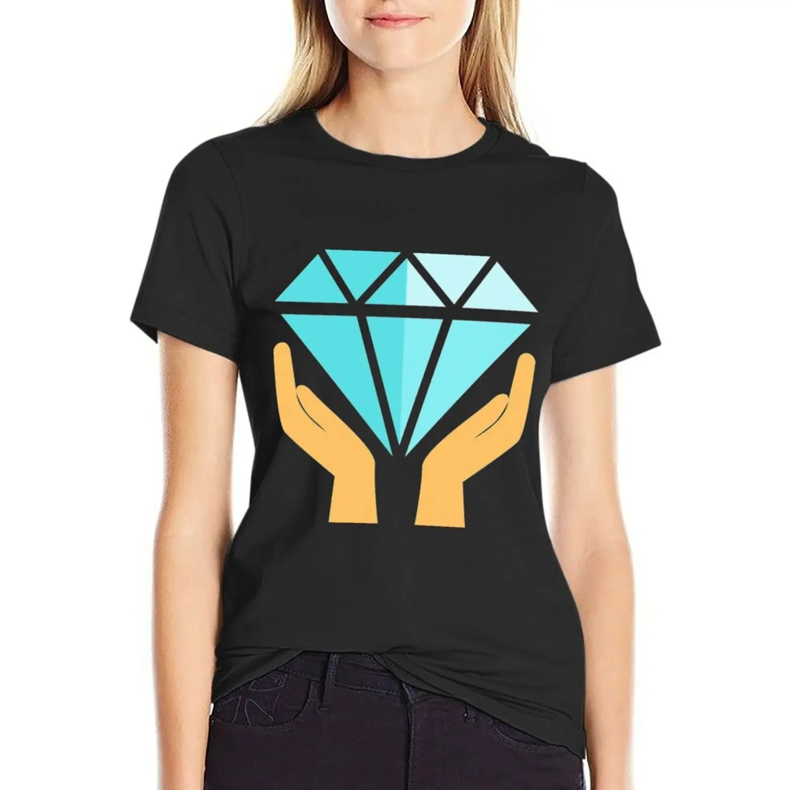 GME Diamond Hands T-Shirt summer top Short sleeve tee sweat black t shirts for Women
GME Diamond Hands T-Shirt summer top Short sleeve tee sweat black t shirts for Women
