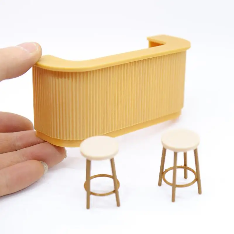 3Pcs Plastic Furniture Playing House Miniature Table Chair 1:12 Scale Dollhouse Bar Counter Scene Model Doll House Accessories
3Pcs Plastic Furniture Playing House Miniature Table Chair 1:12 Scale Dollhouse Bar Counter Scene Model Doll House Accessories