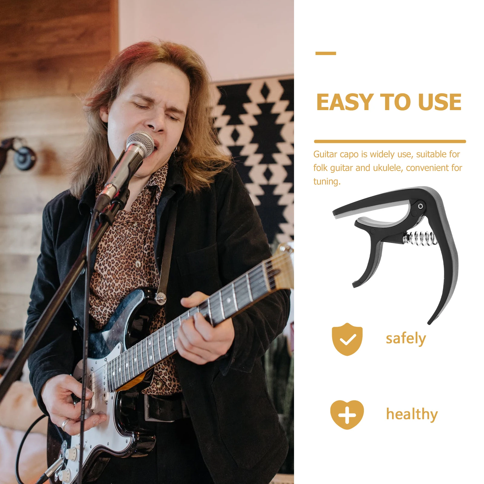 Black Slip for Acoustic Classical Accessory Guitar Ukulele Tuner Clip Guitar Part Musical Instrument Part
Black Slip for Acoustic Classical Accessory Guitar Ukulele Tuner Clip Guitar Part Musical Instrument Part